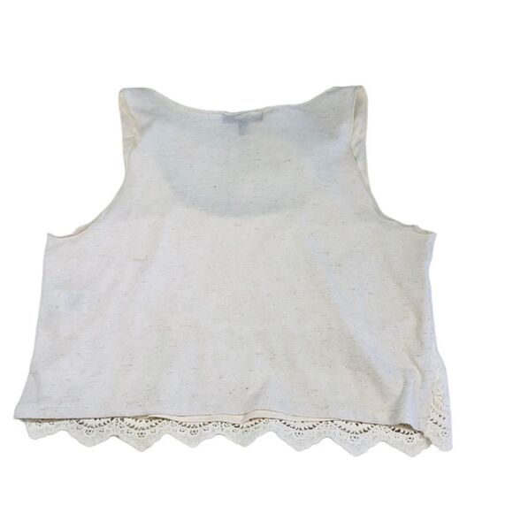 10/$25🦋 Weavers Ivory Crochet & Lace Crop Top - Small - Picture 6 of 10